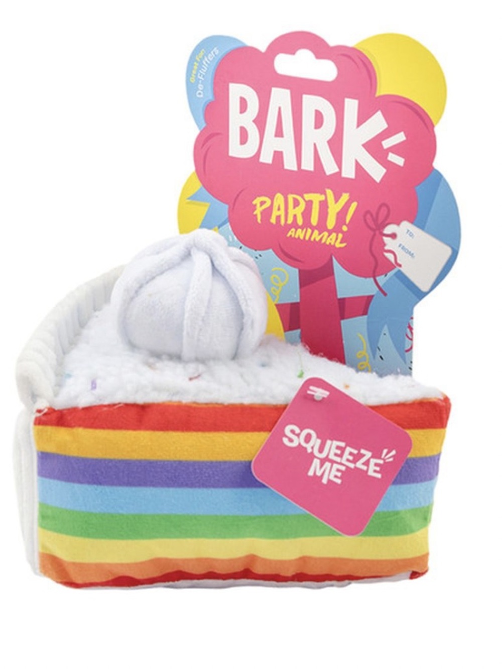 Bark Party! Animal ‘Peace Of Cake’ Large Plush Dog Toy